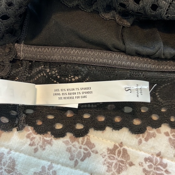 NWOT Aero Lace Padded Convertible Racerback Bralette Dark Grey Aeropostale - Picture 9 of 10